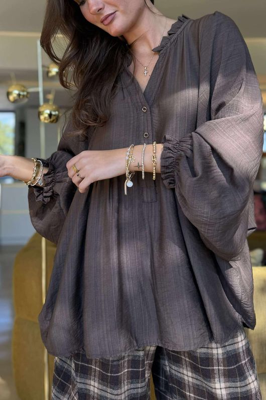 Balmoral Blouse Chocolate /12 =